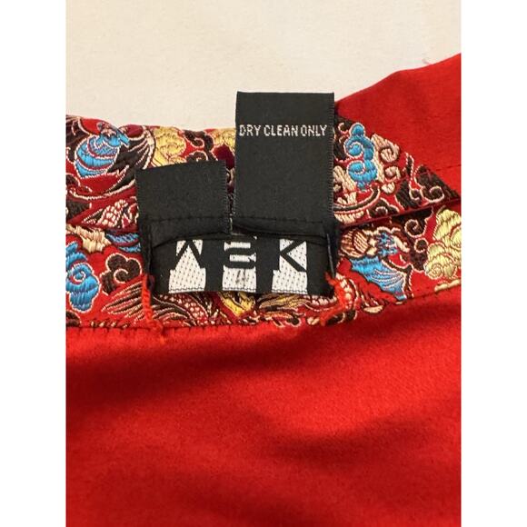 NWT old Stock Asian Chinese Brocade Red Silk reversible Jacket Sz M Old Money - Picture 8 of 13